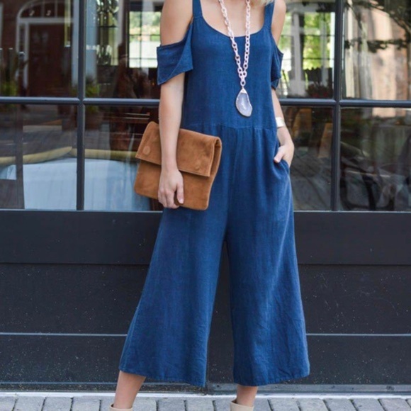 { bobi } - Cold Shoulder Jumpsuit - Picture 2 of 4